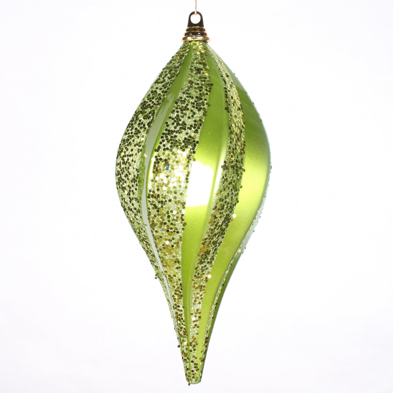 8'' Lime Candy Glitter Swirl Drop