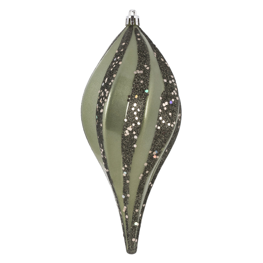 8" Wrought Iron Candy Glitter Swirl Drop