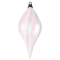 12'' White Candy Glitter Swirl Drop