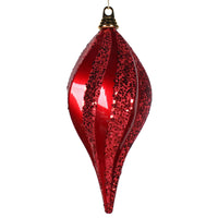12'' Red Candy Glitter Swirl Drop
