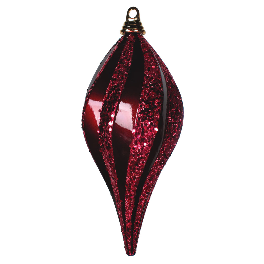 12'' Burgundy Candy Glitter Swirl Drop