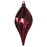 12'' Burgundy Candy Glitter Swirl Drop