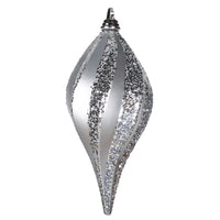 12'' Silver Candy Glitter Swirl Drop