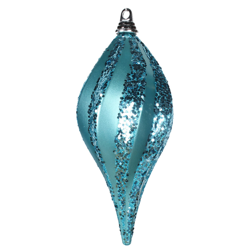 12'' Turquoise Candy Glitter Swirl Drop