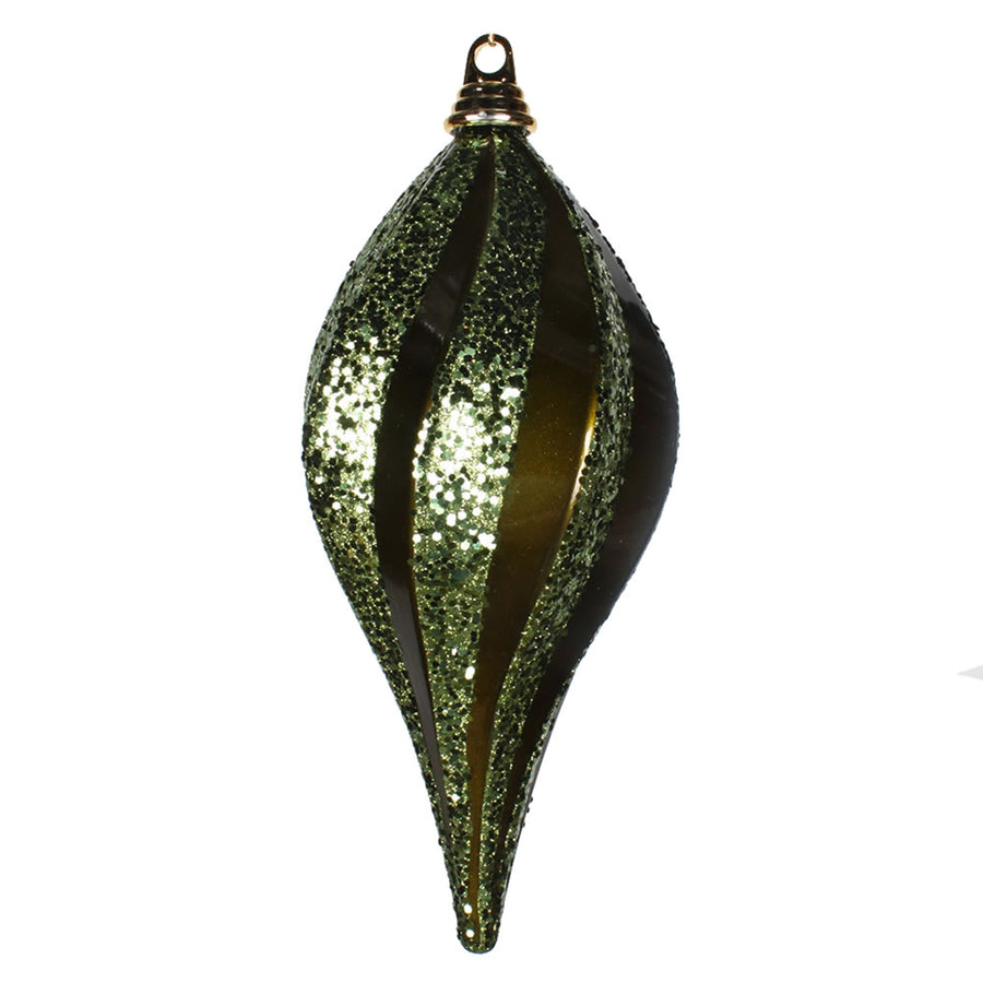 12'' Olive Candy Glitter Swirl Drop