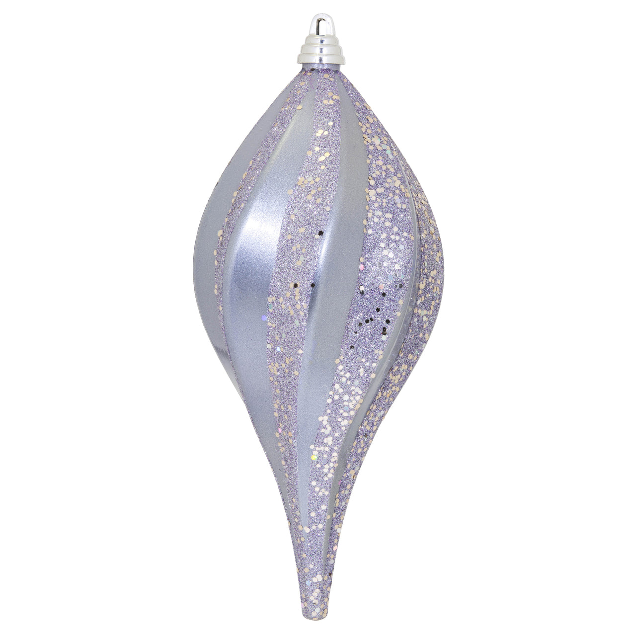 12" Lilac Candy Glitt Swirl Drop
