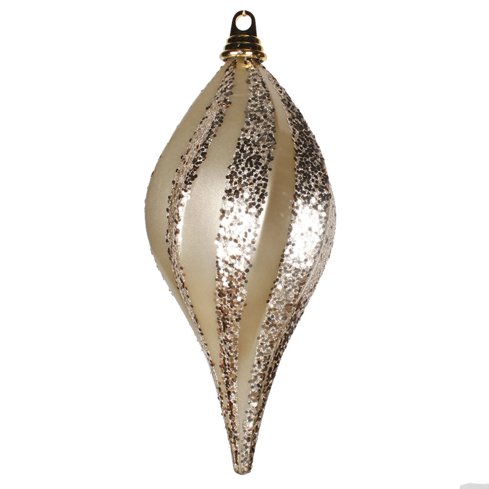 12'' Champagne Candy Glitter Swirl Drop