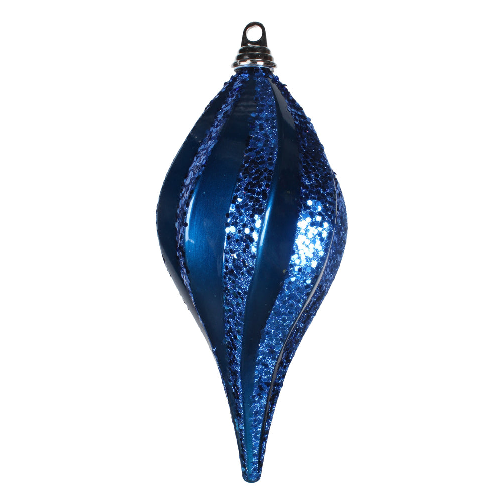 12'' Sea Blue Candy Glitter Swirl Drop