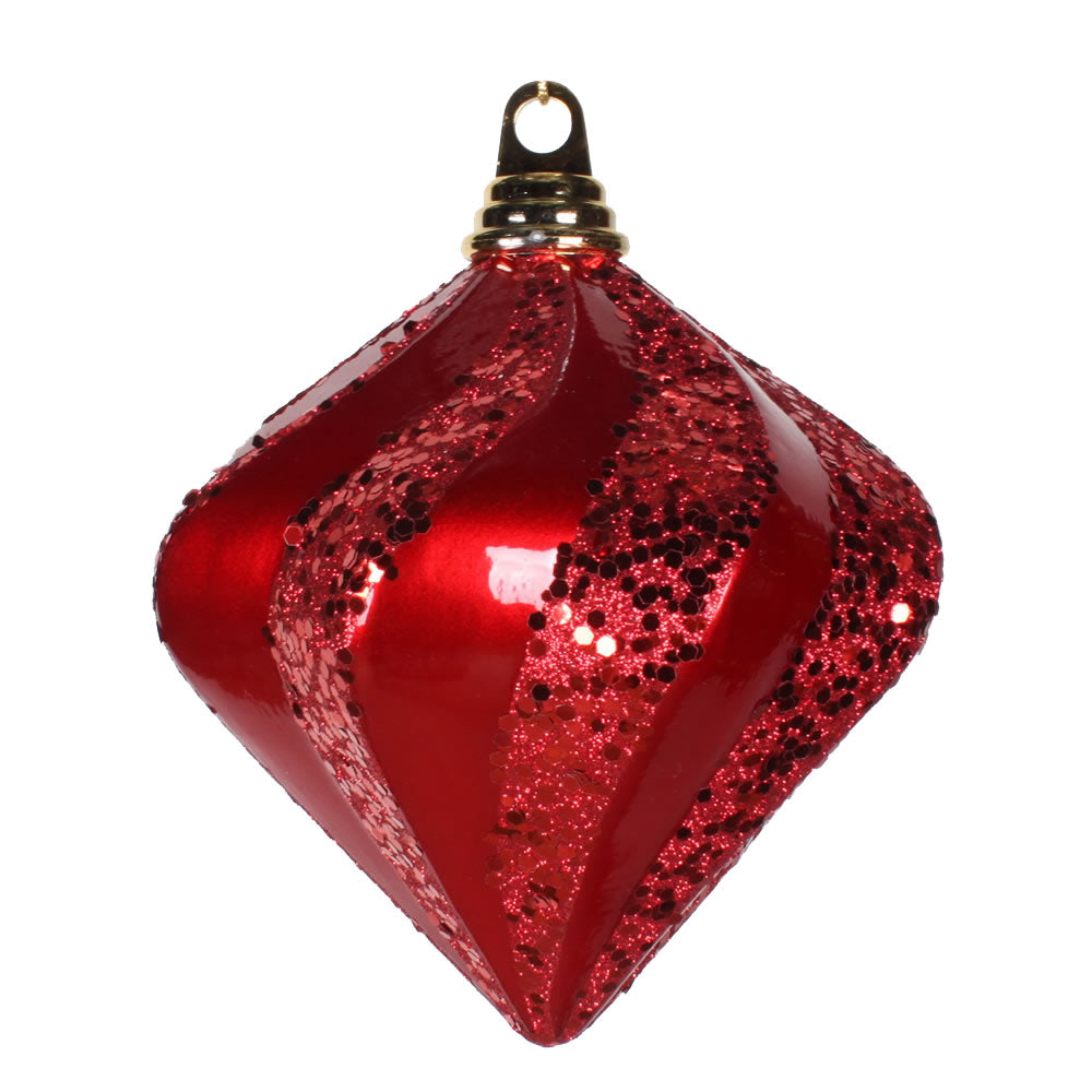 6'' Red Candy Glitter Swirl Diamond