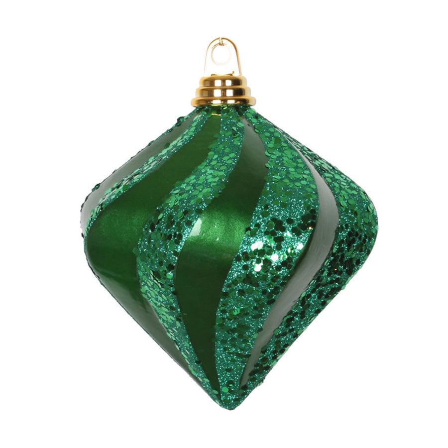 6'' Green Candy Glitter Swirl Diamond