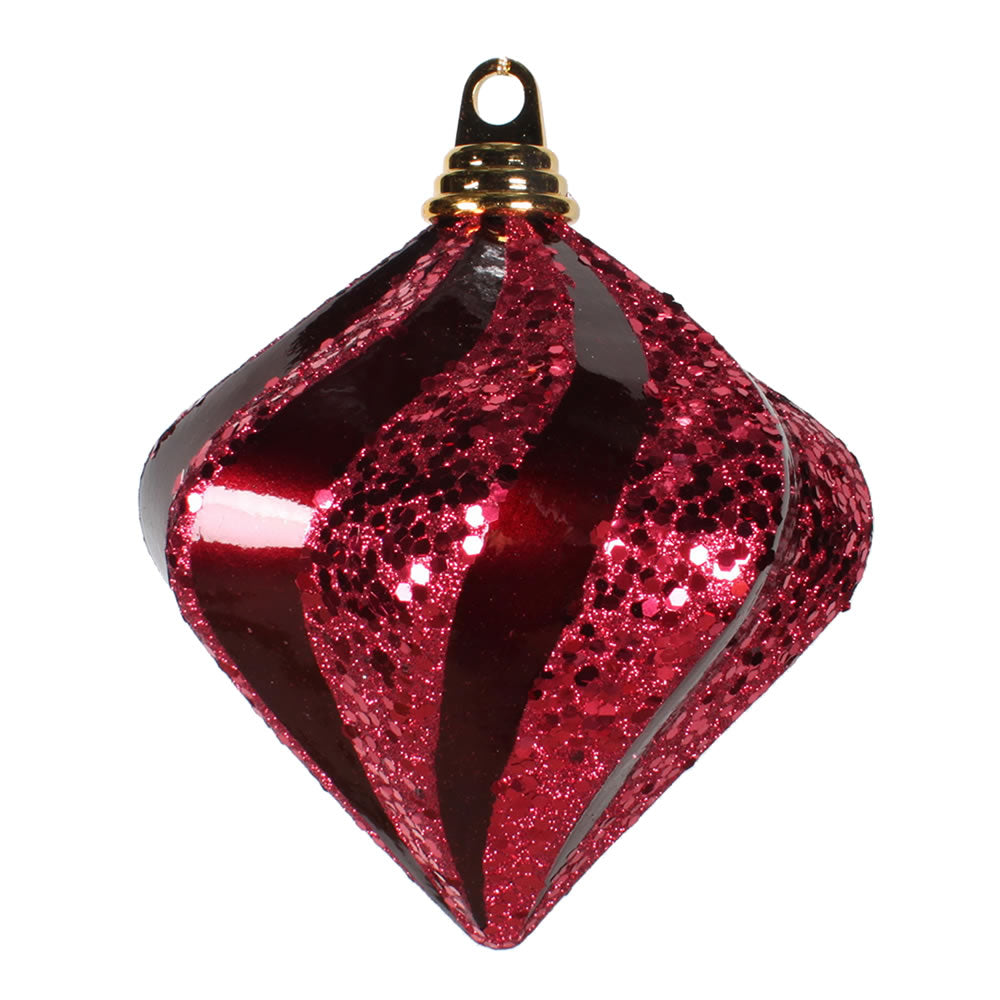 6'' Burgundy Candy Glitter Swirl Diamond