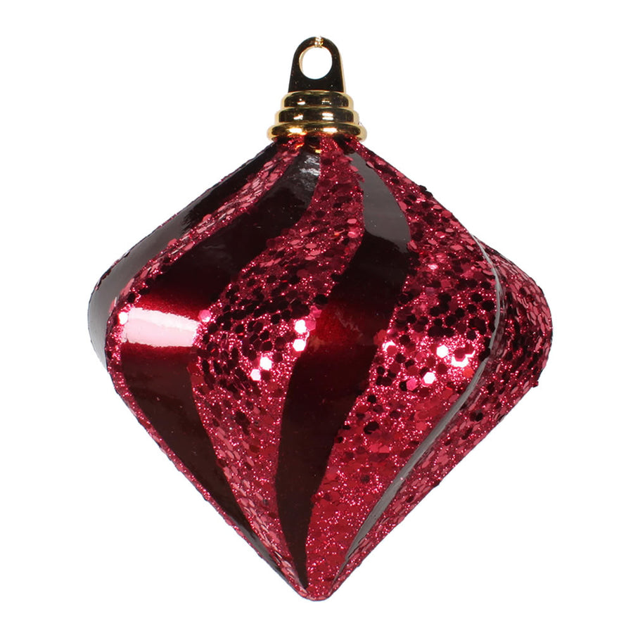 6'' Burgundy Candy Glitter Swirl Diamond