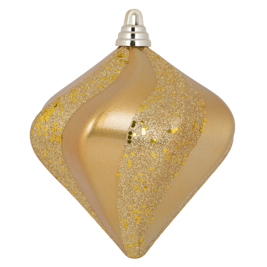 6" Copper/Gold Candy Glitt Swirl Diamond