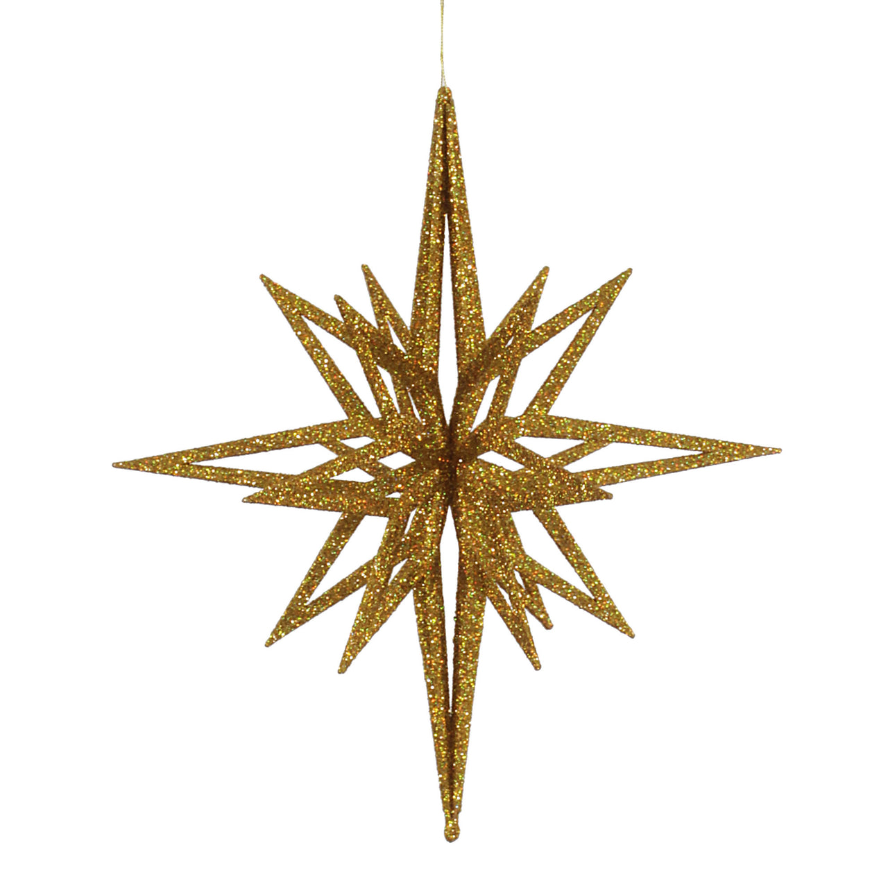 16" Gold 3D Glitter Star