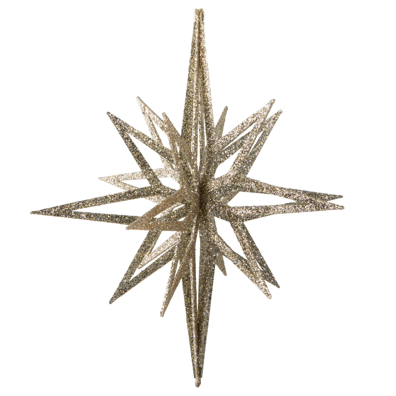 16" Champagne 3D Glitter Star