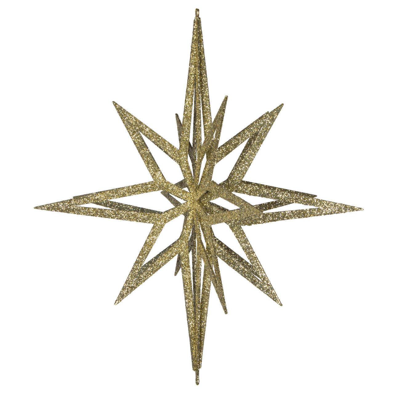 24" Champagne 3D Glitter Star