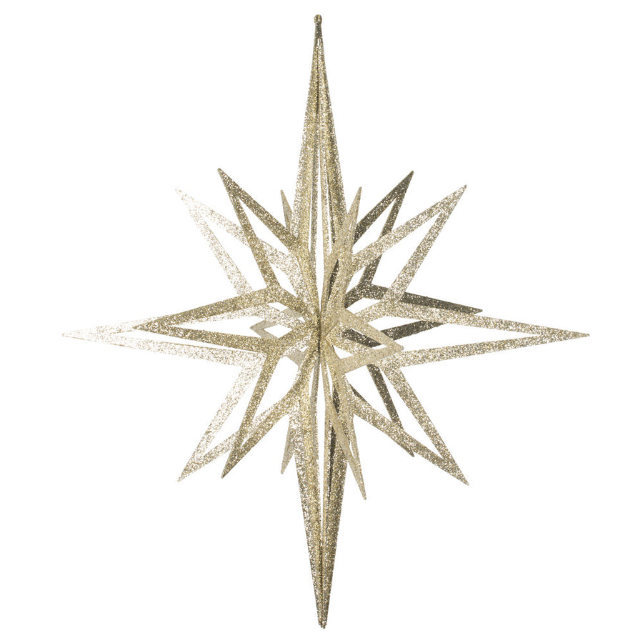 32" Champagne 3D Glitter Star