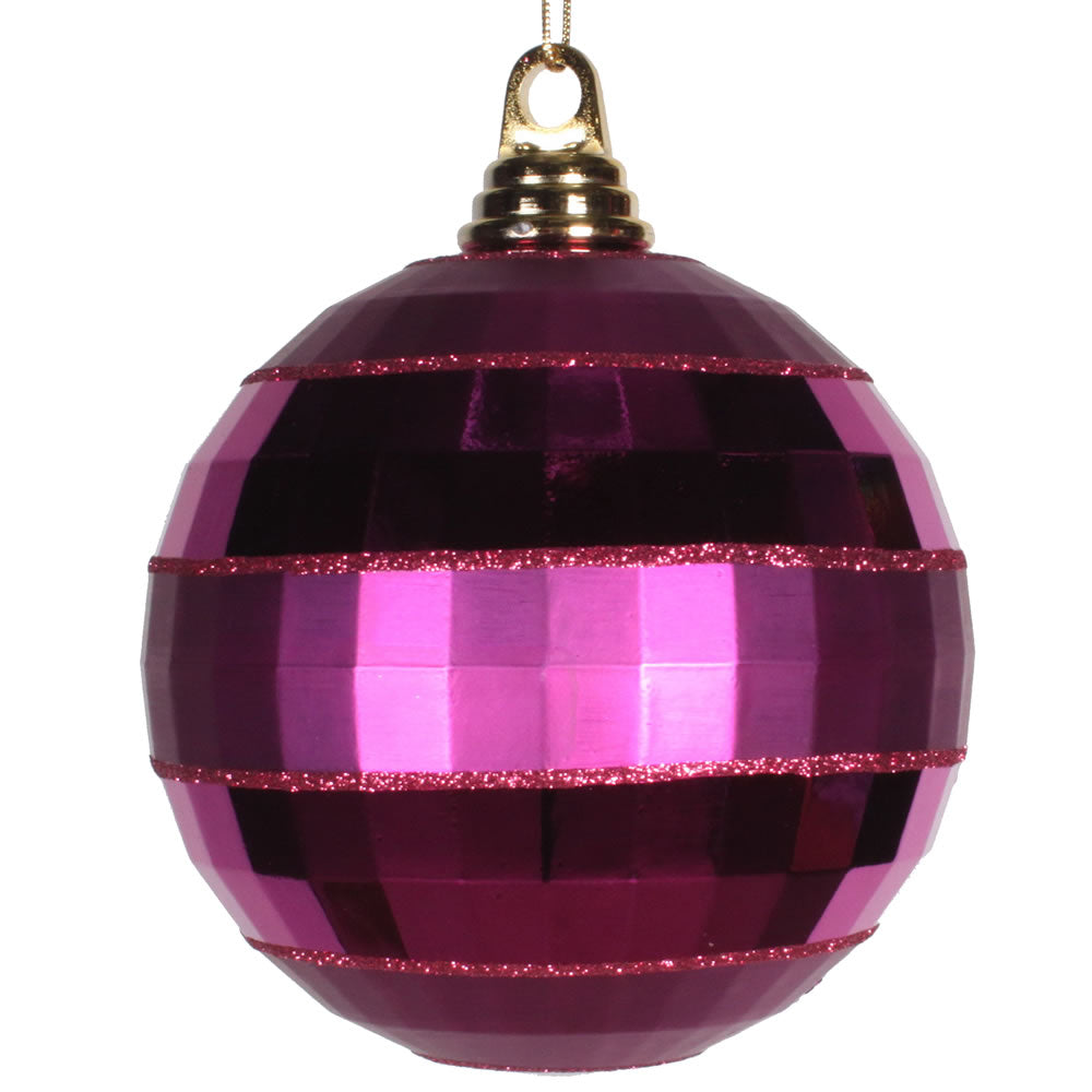 5.5" Fuchsia Shiny-Matte Mirror Ball