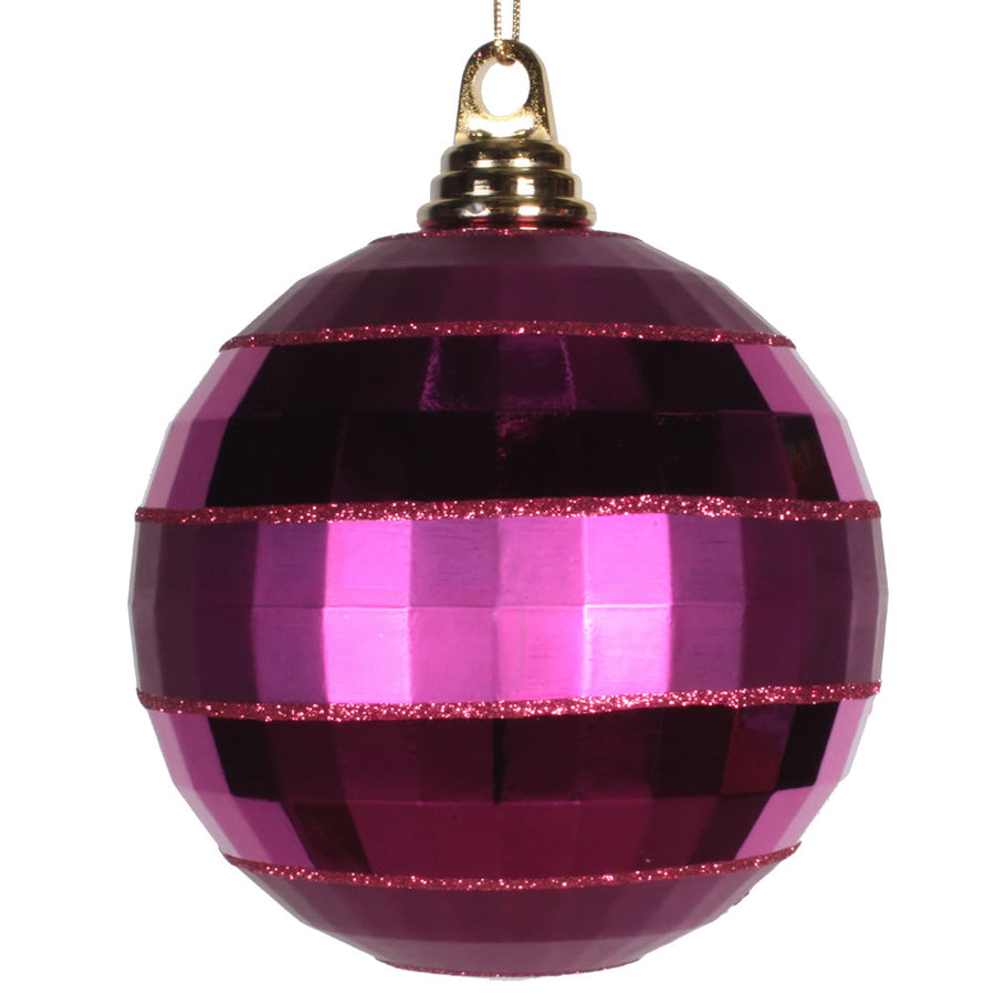 5.5" Fuchsia Shiny-Matte Mirror Ball