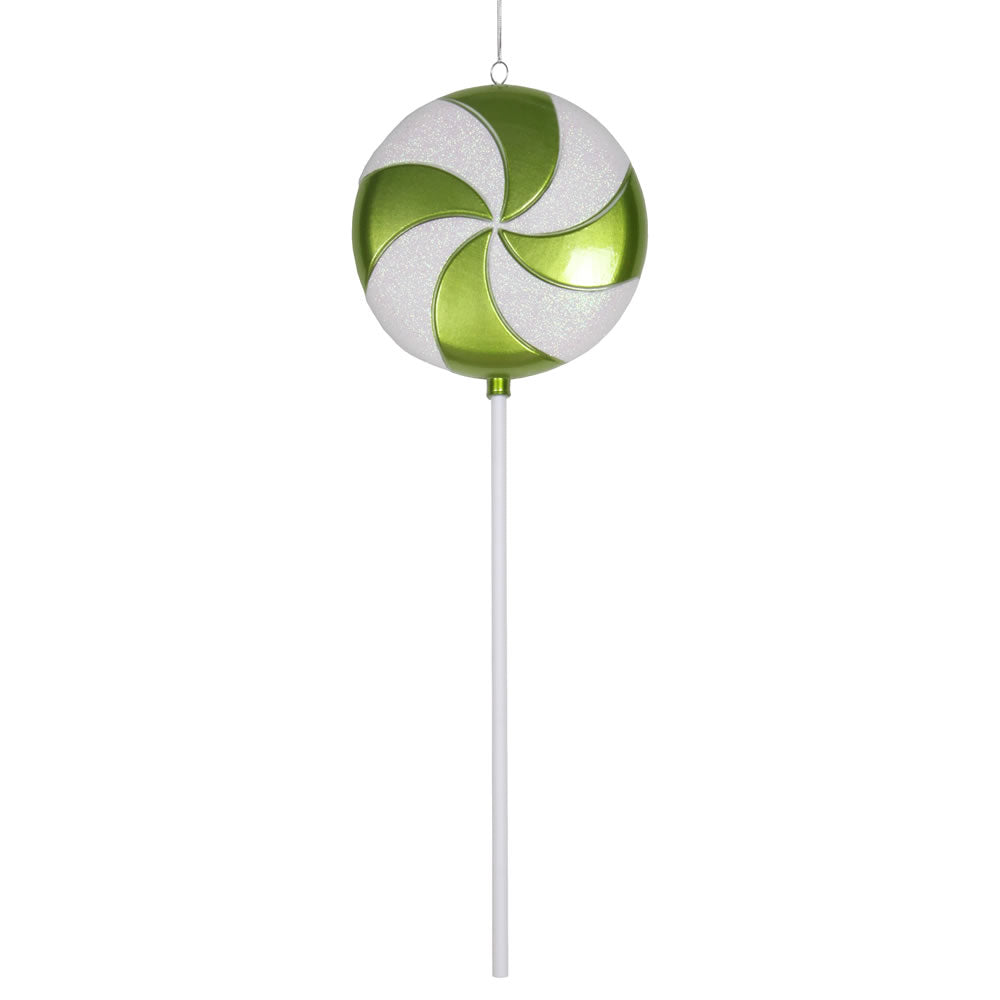 24" Lime-White Green Candy Lollipop