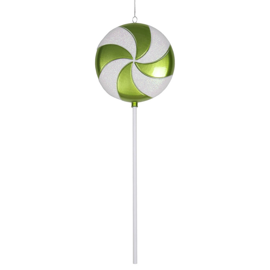 24" Lime-White Green Candy Lollipop