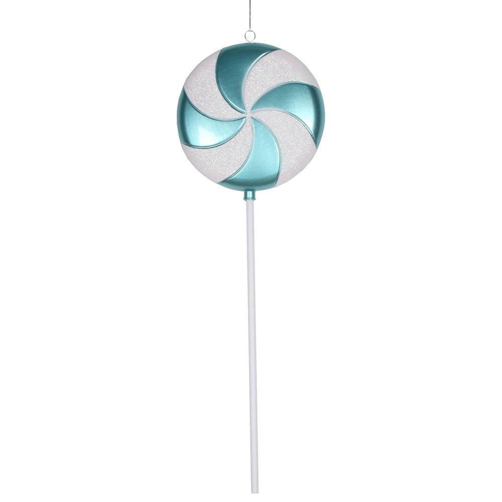 24" Teal-White Candy Lollipop