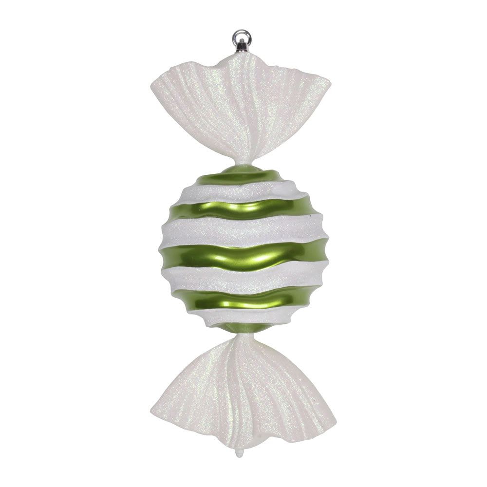 18.5" Lime-White Stripe Wave Candy