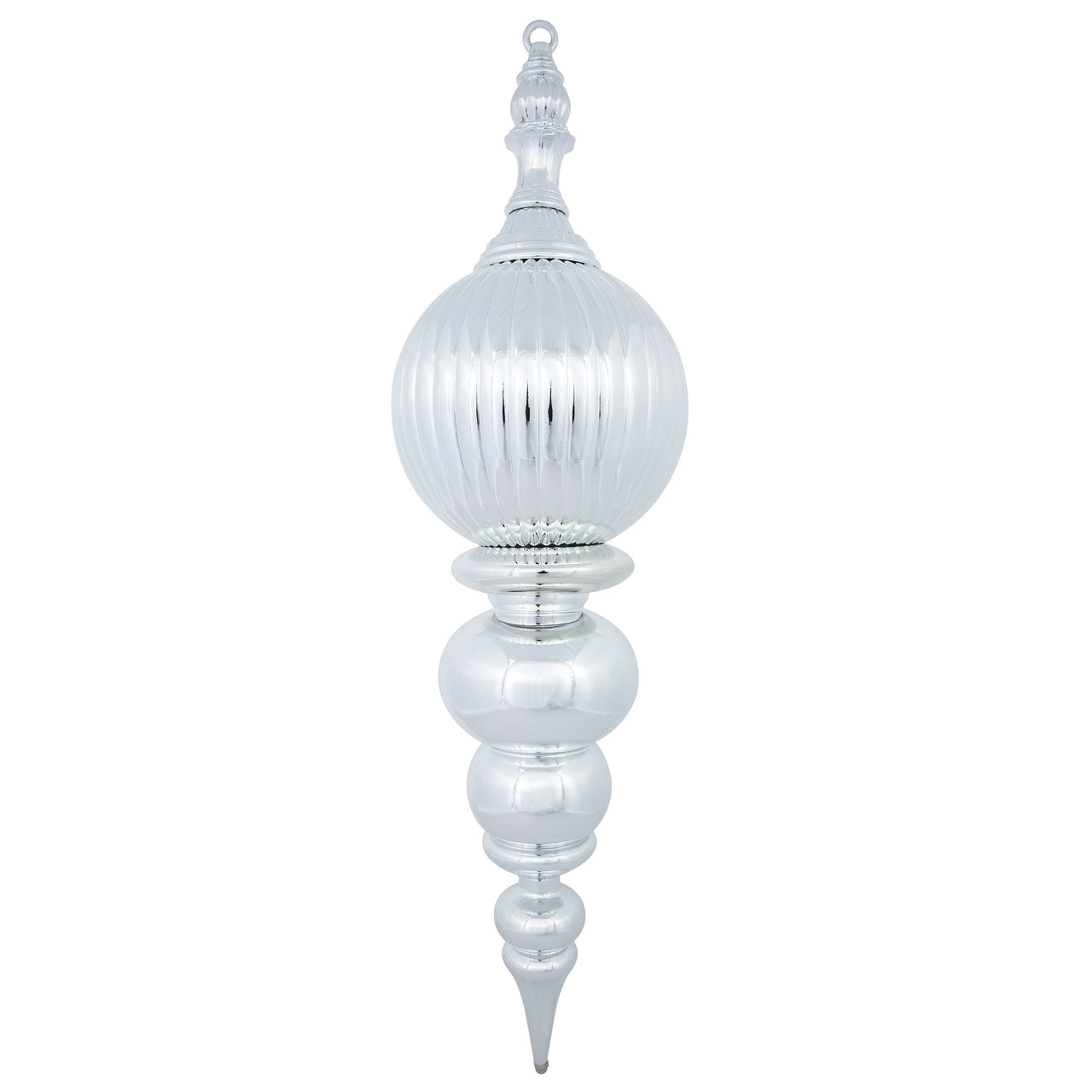 28" Silver Shiny Finial