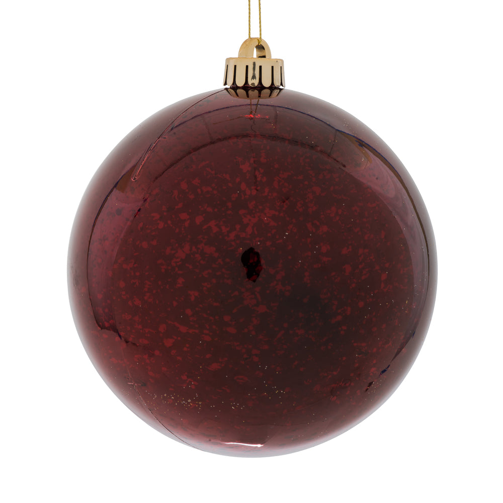 6" Burgundy Shiny Mercury Ball