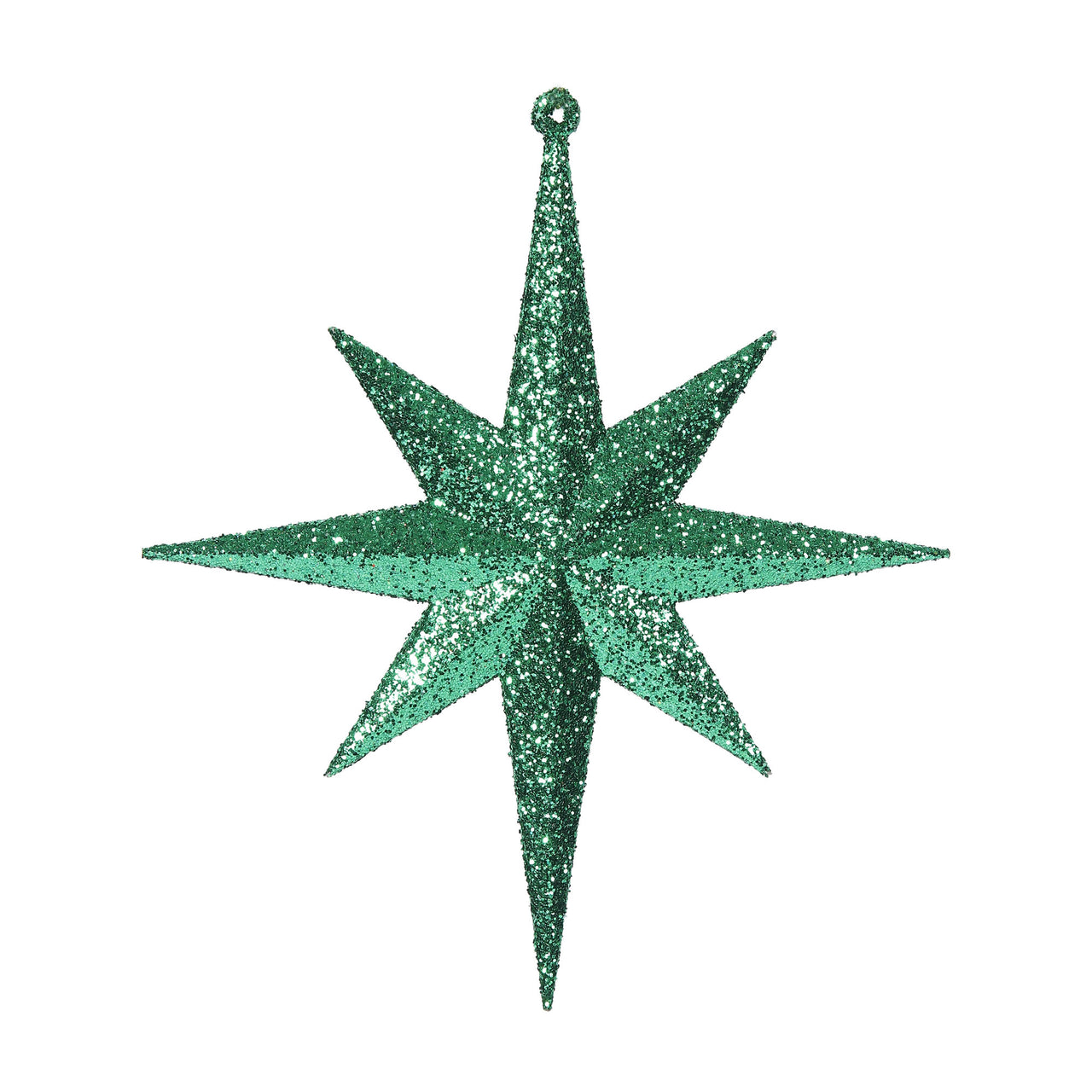 8" Green Glitter Bethlehem Star
