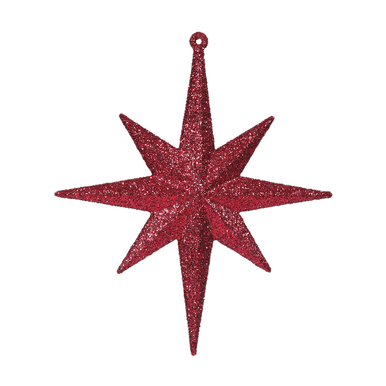 8" Burgundy Glitter Bethlehem Star