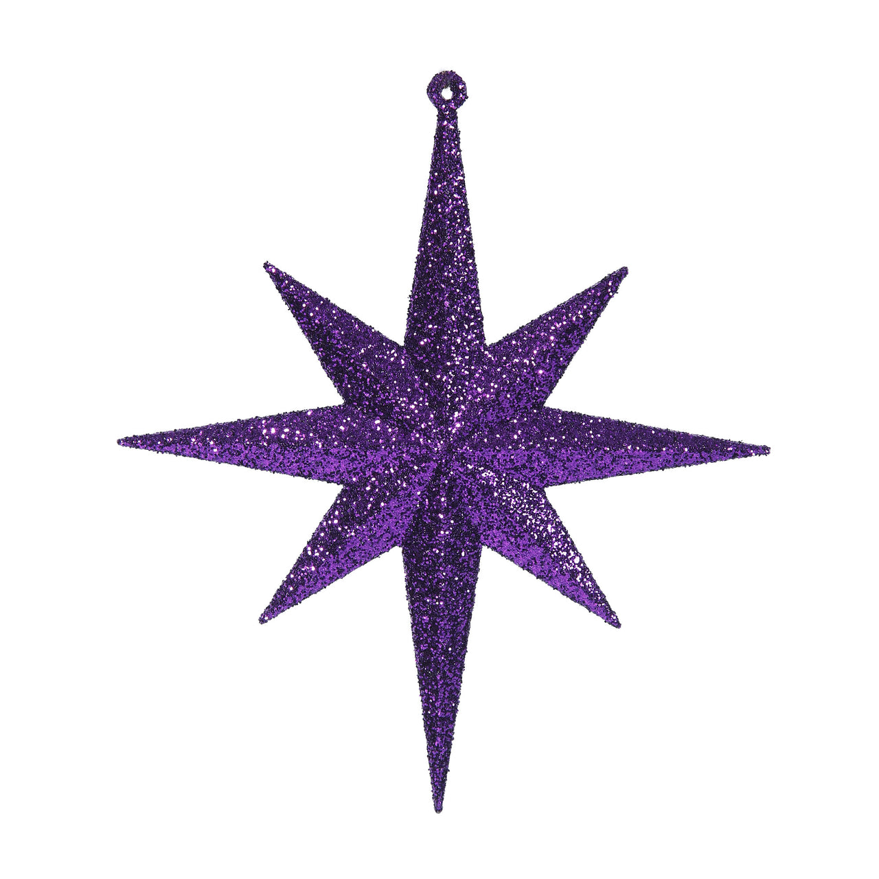 8" Purple Glitter Bethlehem Star