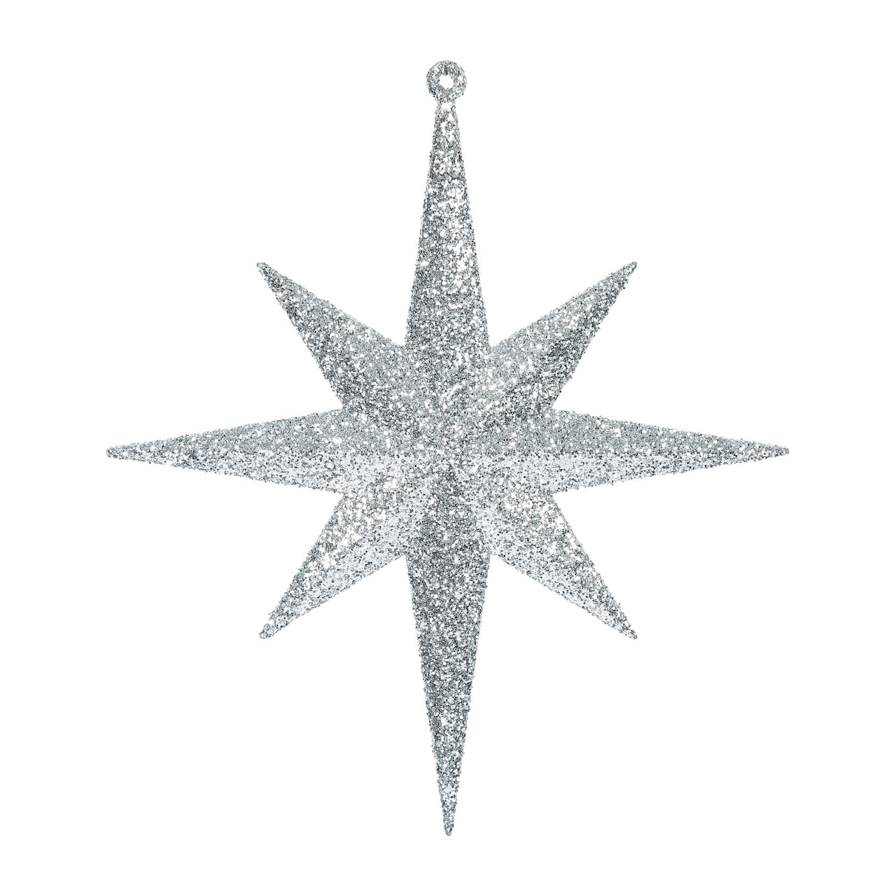 8" Silver Glitter Bethlehem Star