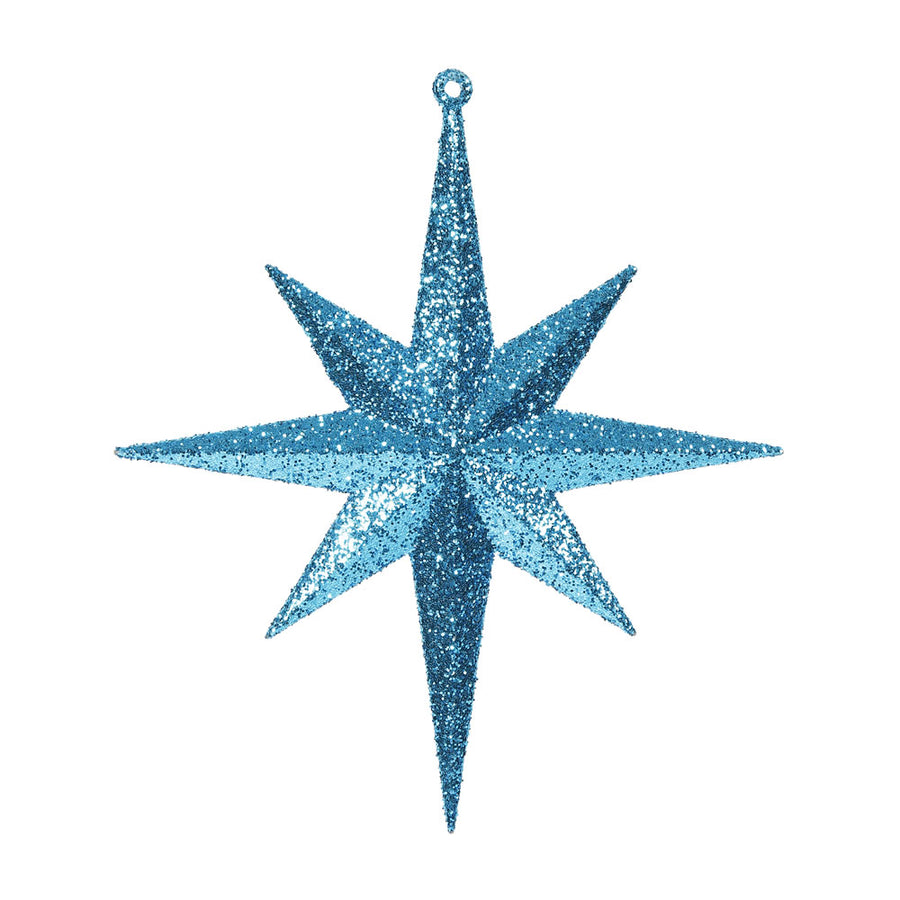 8" Turquoise Glitt Bethlehem Star