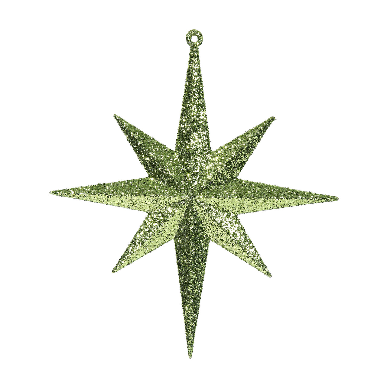 8" Lime Glitter Bethlehem Star