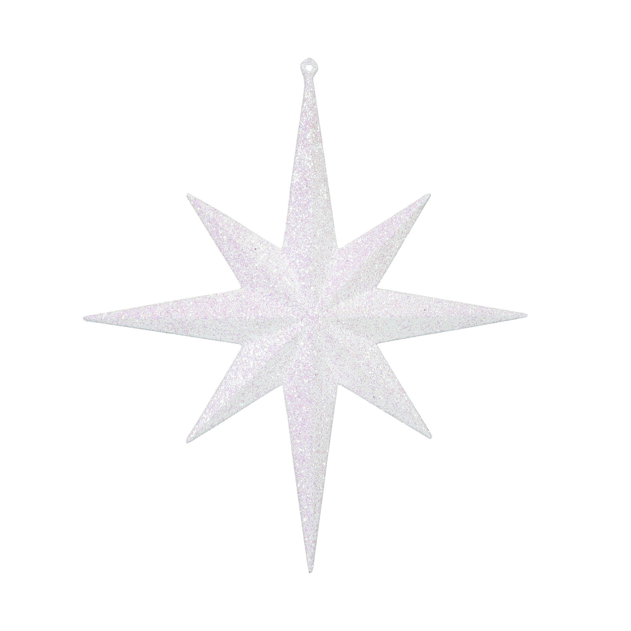 12" White Glitter Bethlehem Star