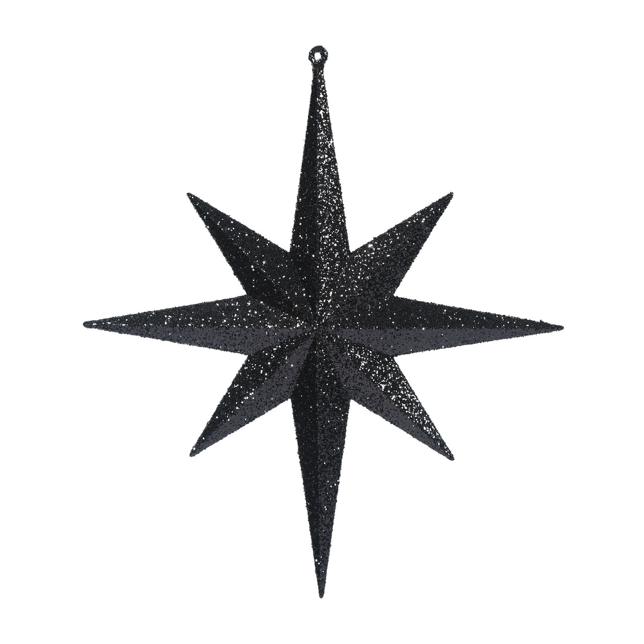 12" Black Glitter Bethlehem Star