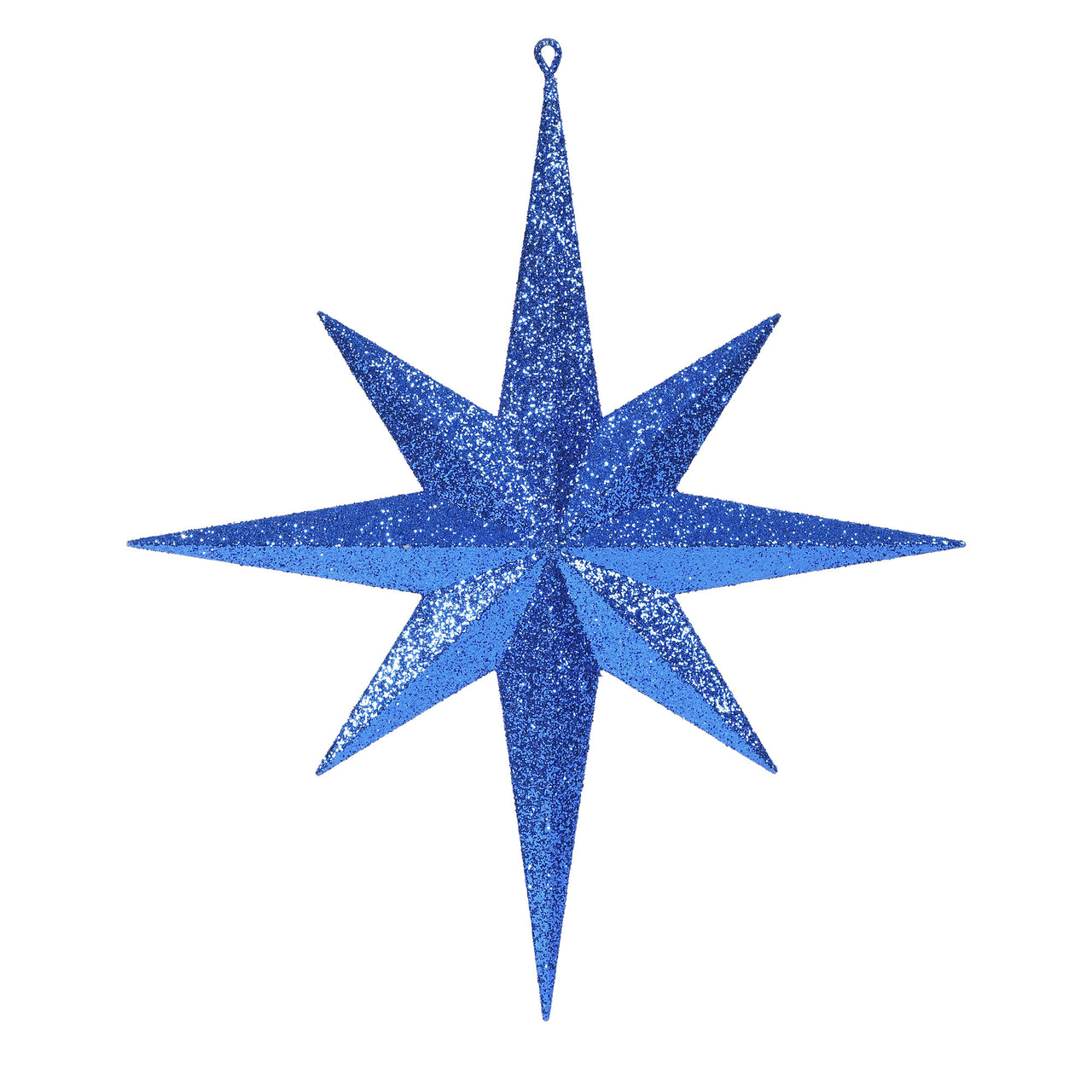 15.75" Blue Glitter Bethlehem Star