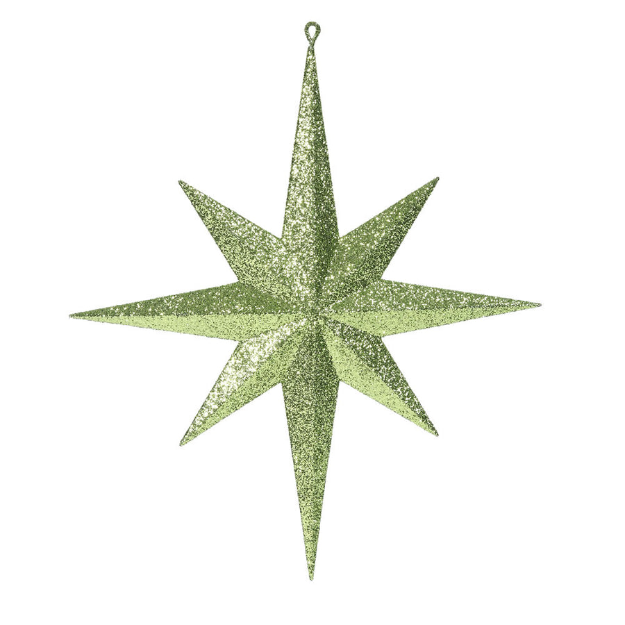 15.75" Lime Glitter Bethlehem Star