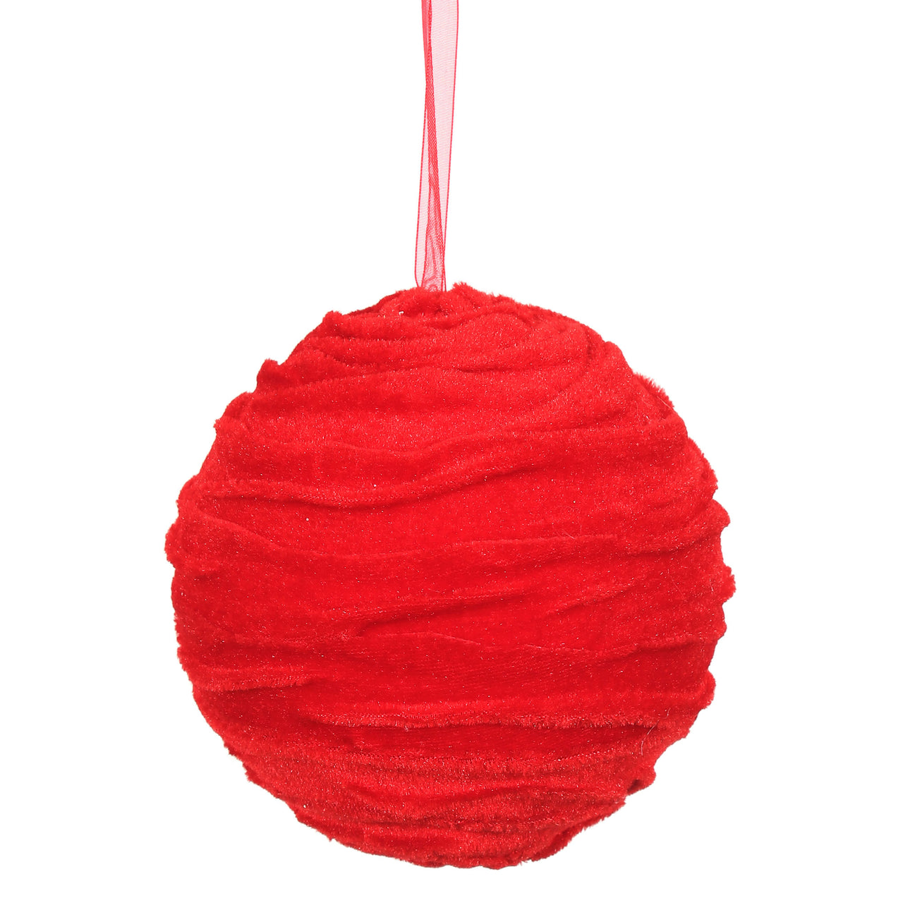 4.75" Red Gathered Cloth Ball