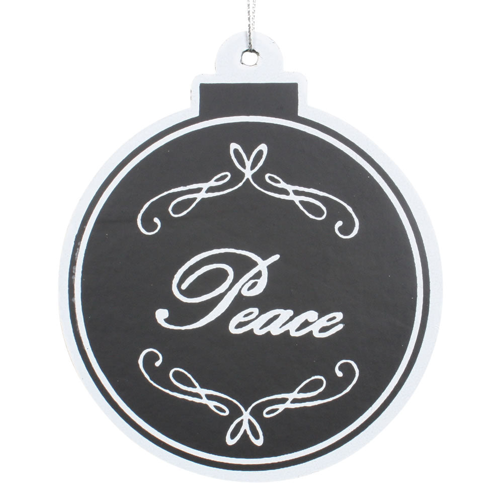 5.5" Black/White Flat Peace Ball