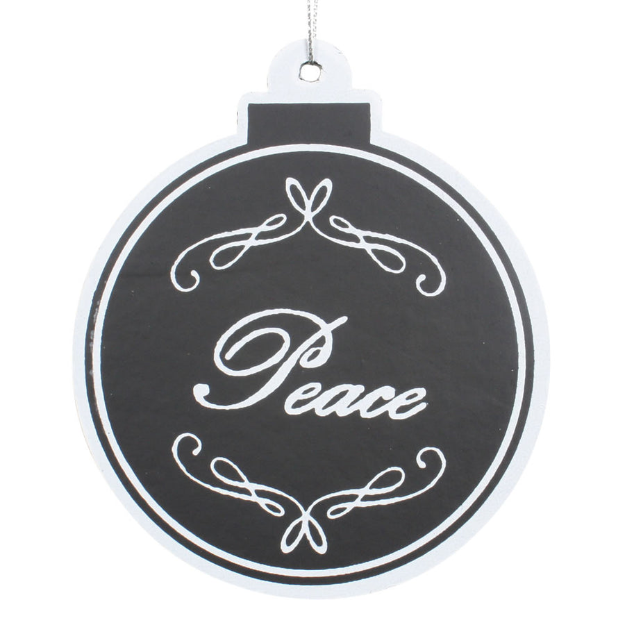 5.5" Black/White Flat Peace Ball