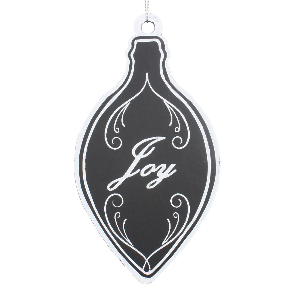 7" Black/White Flat Joy Finial
