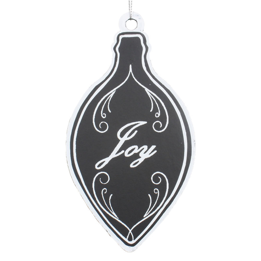 7" Black/White Flat Joy Finial