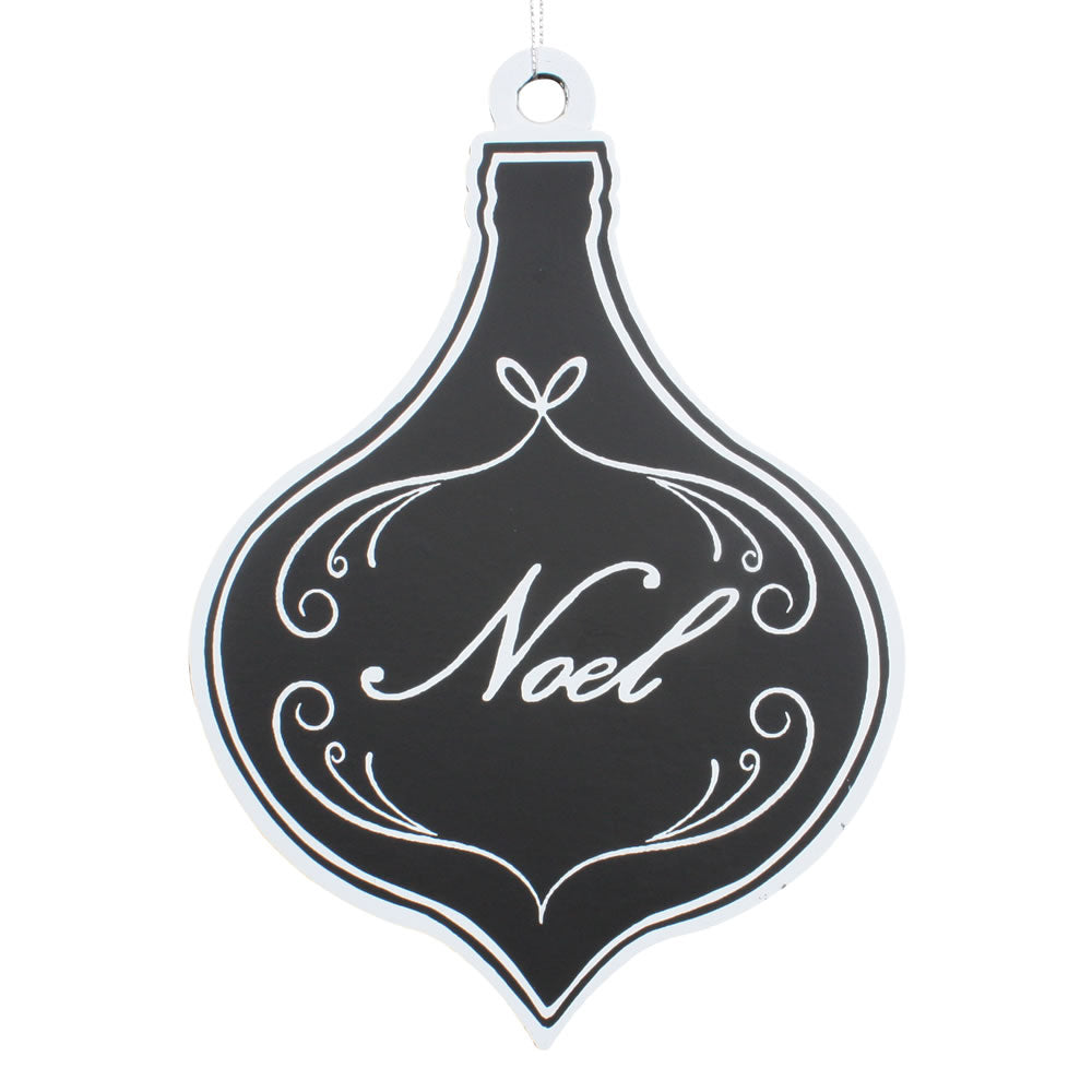 5.5" Black/White Flat Noel Onion