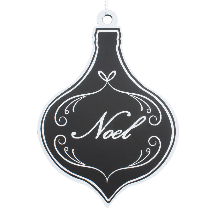 5.5" Black/White Flat Noel Onion