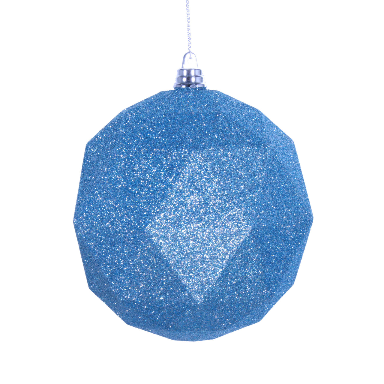 4.75" Baby blue Glitter Geo Ball