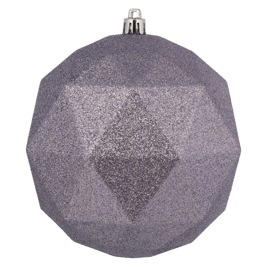 4.75" Lilac Glitter Geo Ball