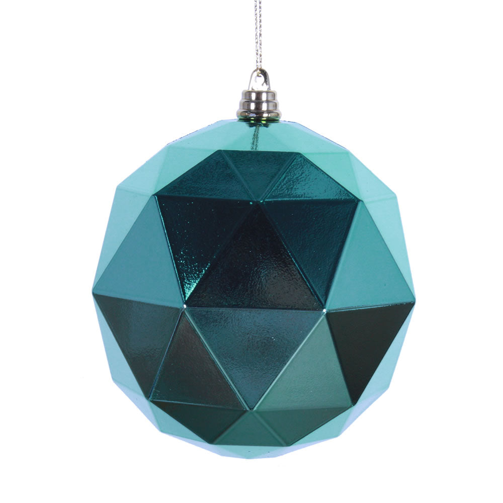 6" Seafoam Green Shiny Geo Ball