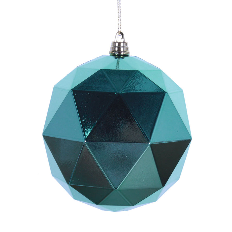 6" Seafoam Green Shiny Geo Ball